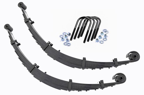 Rough Country Front Leaf Springs 8" Lift Pair For Ford Super Duty 4WD 1999-2004 LARGE