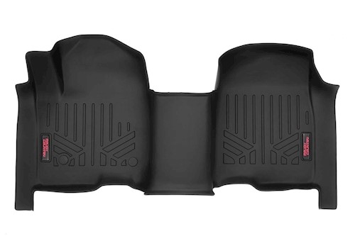Rough Country HD Floor Mats [F]-19-20 Chevy Silv/GMC Sierra Crew Cab|Bench Seats LARGE