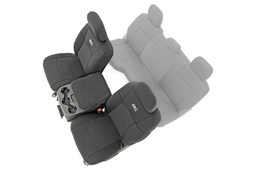 Rough Country Seat Covers Bucket Seats FR For Ram 2500 2WD/4WD 2019-2022 91042 LARGE