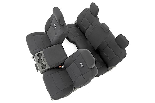 Rough Country Seat Covers Bucket Seats FR & RR For Ram 2500 2WD/4WD 2019-2022 LARGE