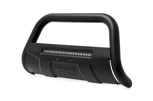 Rough Country GM 07-18 1500 PU/ 07-19 SUV Bull Bar w/LED Light Bar Black B-C4071 LARGE