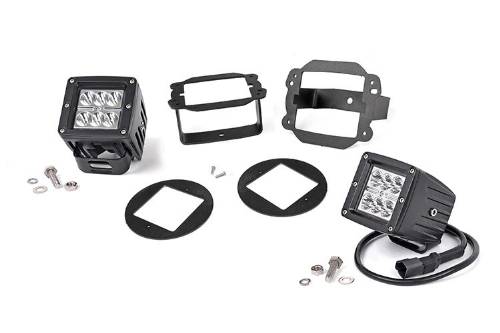 Fat Bob's Garage, Rough Country part #70529, Jeep Wrangler 2" CREE LED Fog Light Kit 2007-2015 MAIN