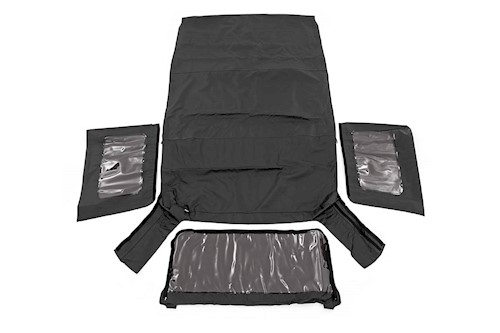 Rough Country For Jeep Replacement Soft Top | Black 07-09 JK Wrangler 4 Door LARGE