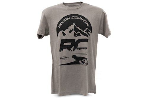 Rough Country T-Shirt RC Mountains Warm Gray 3XL -840953XL LARGE