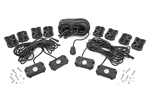Rough Country Deluxe LED Rock Light Kit-4 Pods 70980 LARGE