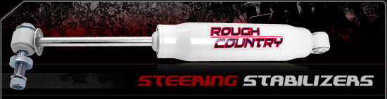 Fat Bob's Garage, Rough Country Part #87323.20, Dodge Ram 1500 2500 3500 Steering Stabilizer 1994-2012 THUMBNAIL