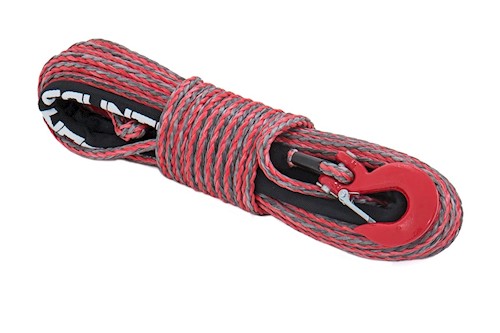 Rough Country Synthetic Rope-Red /Grey 85 feet high quality 3/8" synthetic RS116 LARGE