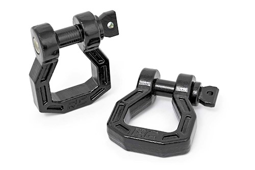Rough Country Universal D-Ring Forged Pair Black -RS118 LARGE