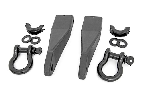Rough Country GMC Tow Hook to Shackle kit w/D-Rings Rubber Isolators 20 2500 HD LARGE