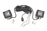 Rough Country Black Series LED Light Pair 2" SAE Fog Yellow 70907A MAIN
