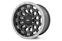 Rough Country 87 Series Wheel Simulated Beadlock Black/Machined 17x8.5 6x5.5 0mm MAIN