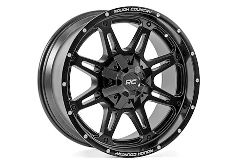 Rough Country Rough Country 94 Series Wheel One-Piece Matte Black 20x10 8x6.5 -18mm -94201010 LARGE
