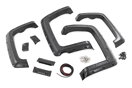 Rough Country Defender Pocket Fender Flares 5.8' Bed Chevy Silverado 1500 14-18 A-C11612 LARGE