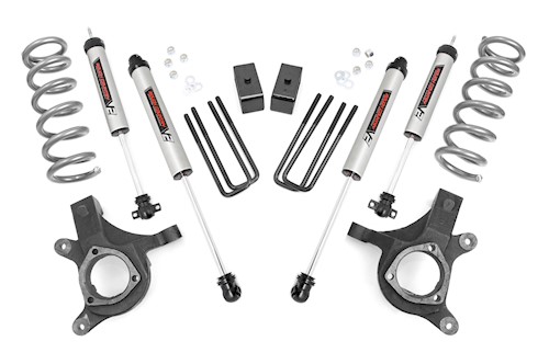 Rough Country 4.5in GM Suspension Lift Kit w/V2 Shocks 99-06 1500 PU 2WD 23970 LARGE