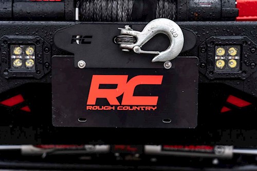 Rough Country Quick Release Hawse Fairlead License Plate Mount RS124 LARGE