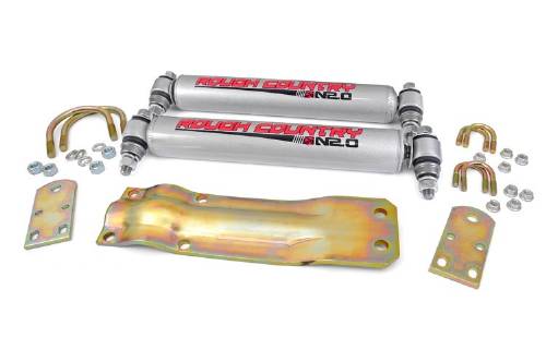 Fat Bob's Garage, Rough Country Part #87356.2, Dodge W100 & W200/Ramcharger Dual Steering Stabilizer 4WD 1960-1993 MAIN