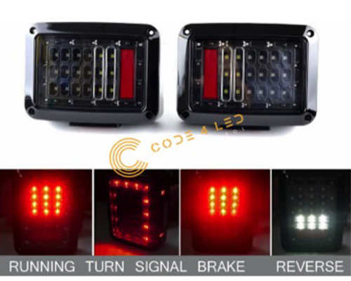 Jeep Wrangler JK Brake Lights Clear Lens 07-18 MAIN