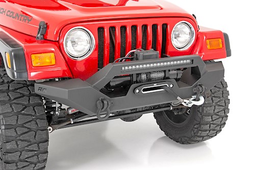 Rough Country Full Width Front LED Winch Bumper fits Jeep 87-06 Wrangler YJ/TJ LARGE