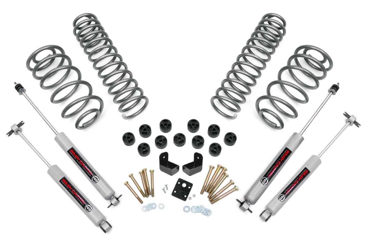 Fat Bob's Garage, Rough Country Part #646, Jeep TJ/LJ Wrangler 2.5" Suspension / 1¼" Body Lift 1997-2006 THUMBNAIL