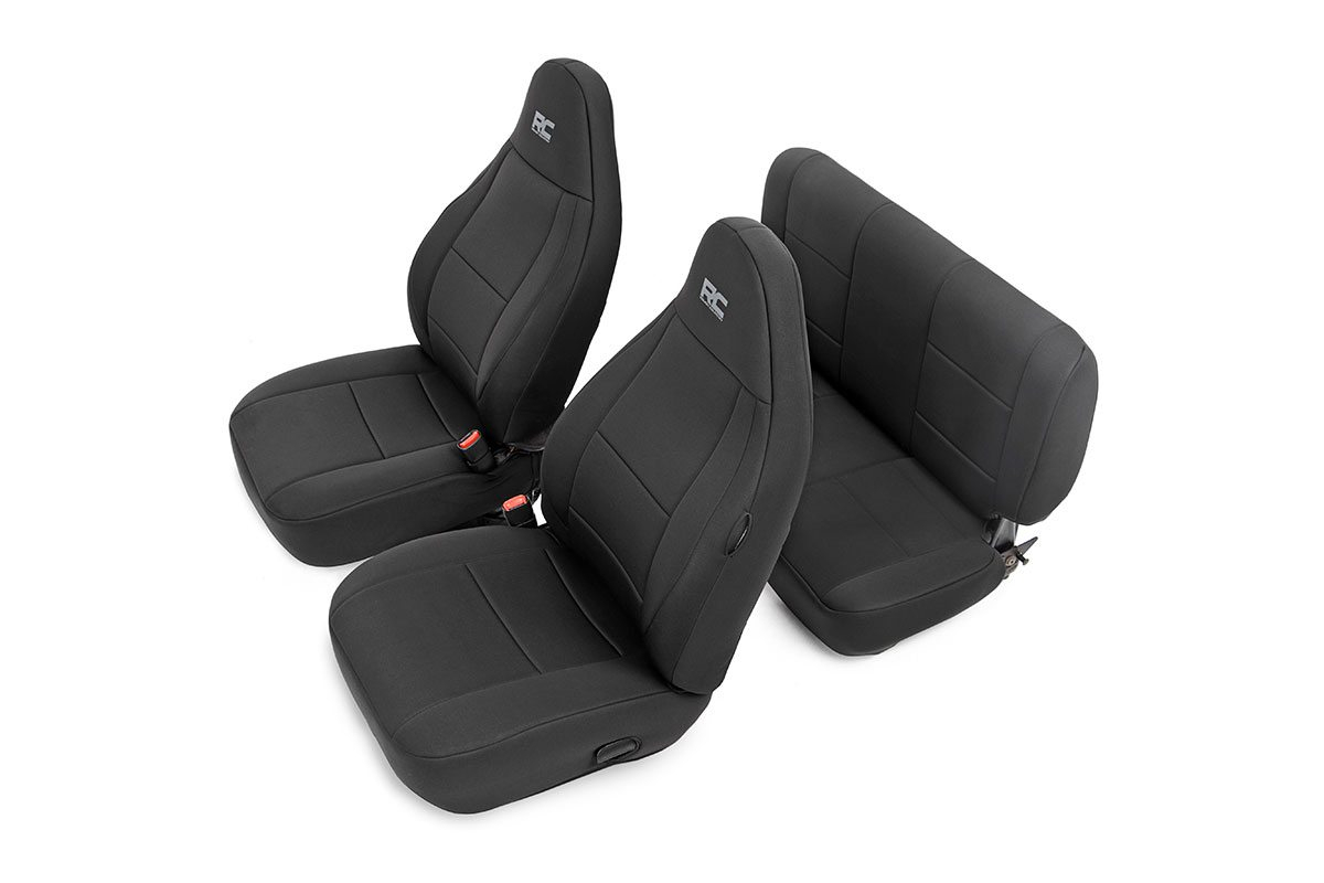 Neoprene Seat Cover Set for Jeep TJ Wrangler 97-02 THUMBNAIL