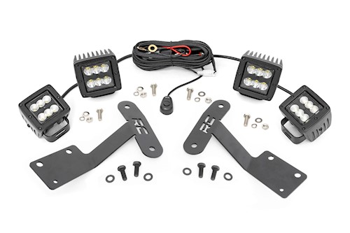 Rough Country For Toyota 2" LED Ditch Kit 14-20 Tundra|Black Series Spot /Flood LARGE