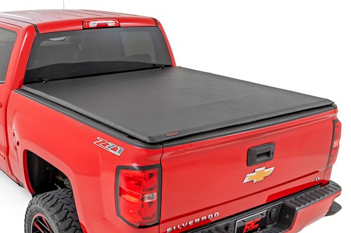 Rough Country Soft Roll Up Bed Cover | 6'7" Bed | Chevy/GMC 1500 (14-18) LARGE