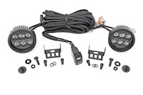Rough Country LED Light Ditch Mount 3.5" Black Round Pair For Ford Bronco 21-22 MAIN