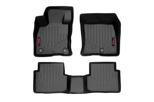 Rough Country Floor Mats FR & RR for Ford Bronco Sport 2021 M-51323 LARGE