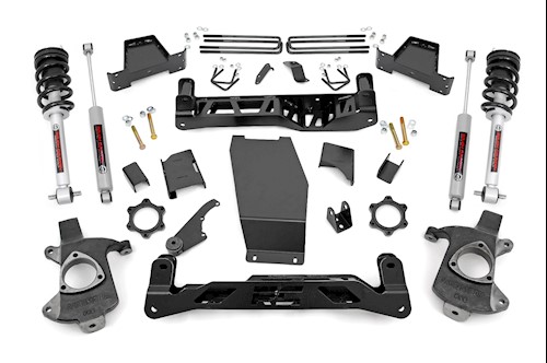 Rough Country 6"GM Suspension Lift Kit w/N3 Struts & Shocks 14-18 1500 4WD|Alum LARGE