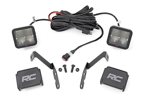Rough Country LED Light Ditch Mount 2" Pair Spot Chevy 1500/2500HD/3500HD 07-14 LARGE