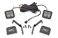 Rough Country LED Light Ditch Mount 2" Pair Spot Chevy 1500/2500HD/3500HD 07-14 MAIN