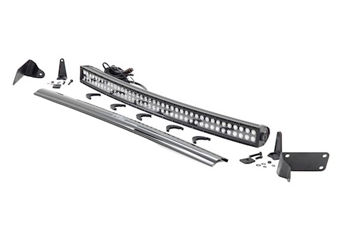 Rough Country For Dodge/RAM 25/3500 40" Curved LED Bar Hidden Bumper Kit Black LARGE