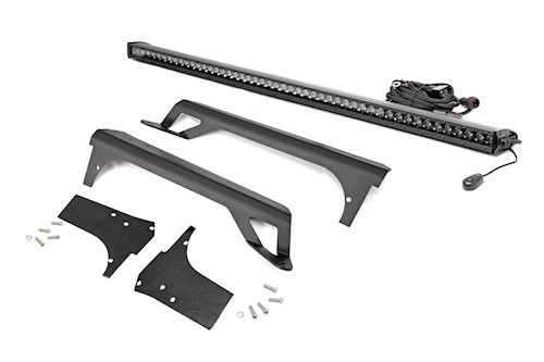 Rough Country 50-inch Straight LED Light Bar Kit Single Black LED fits 97-06 TJ LARGE