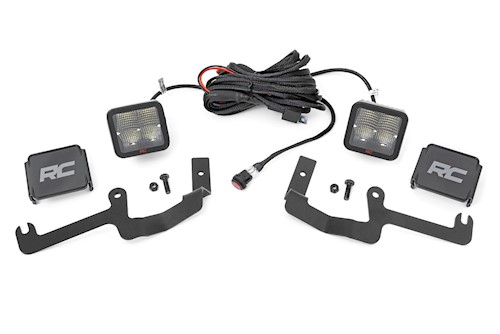 Rough Country LED Ditch Mount 2" Spectrum Pair Spot Chevy Silverado 1500 19-23 LARGE