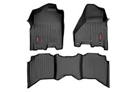 Rough Country HD Floor Mats [F/R]-12-18 Dodge for RAM|Crew/Mega Cab|Full Console MAIN