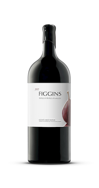 FIGGINS 2022 Estate Red Wine, Etched & Hand-Painted 3L Bottle LARGE