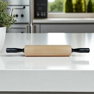 Rolling Pin - 12" with black handles LARGE