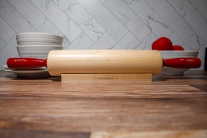 Rolling Pin - 12" with cinnabar handles LARGE