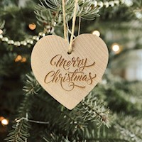 Heart Ornament - Merry Christmas MAIN