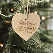 Heart Ornament - Merry Christmas THUMBNAIL