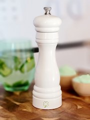 6" FEDERAL SALT MILL - WHITE - FOUR LEAF CLOVER THUMBNAIL
