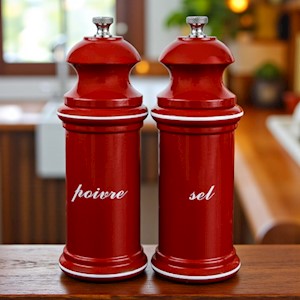 Provencal Salt & Pepper Mill Set - Cinnabar LARGE