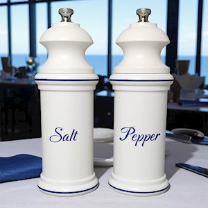 Provencal Salt & Pepper Mill Set - White - English LARGE