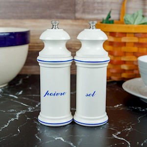 Provencal Salt & Pepper Mill Set - White LARGE