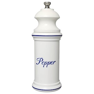 Provencal Pepper Mill - White - English LARGE