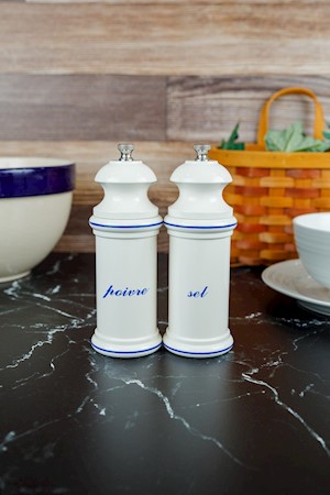 Provencal Salt & Pepper Mill Set - White LARGE
