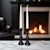 7" BLACK CANDLESTICK, SET OF 2 SWATCH
