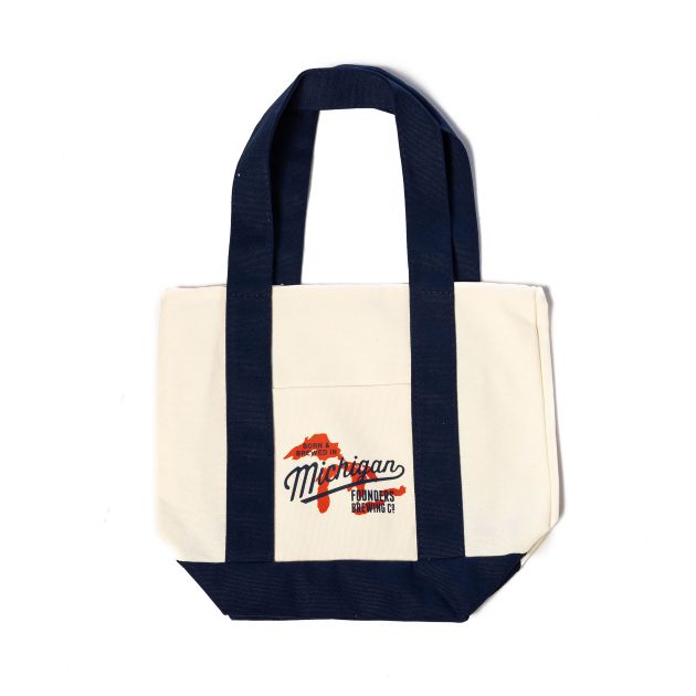 Born & Brewed in MI Mini Canvas Tote LARGE
