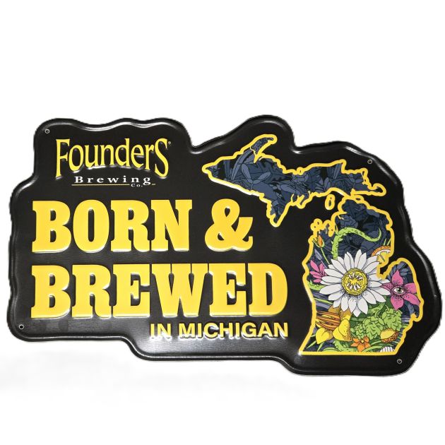 Born & Brewed in MI Tin Tacker - Mortal Bloom Design THUMBNAIL