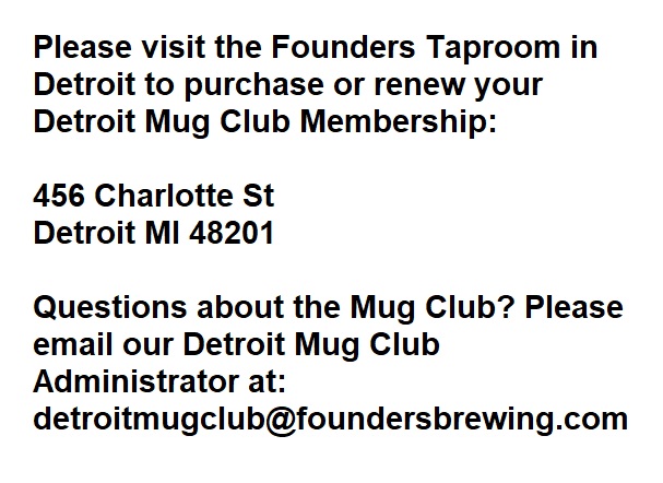 Detroit Annual Mug Club Membership THUMBNAIL